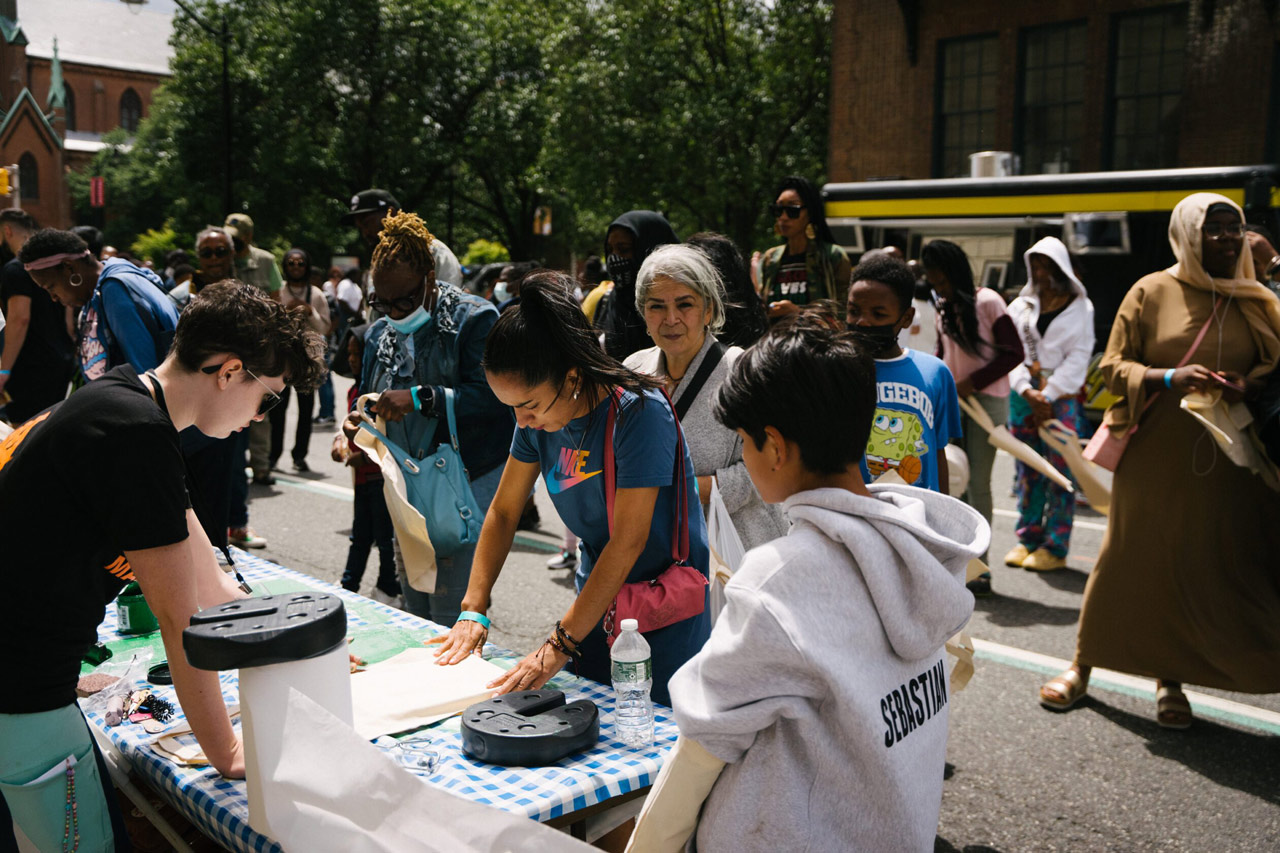 Juneteenth celebration in Harriet Tubman Square